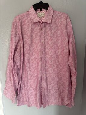 Ted Baker Pink Geometric Dress Shirt